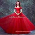 Cestbella TS1132 Elegante vestidos de noche de la vendimia con las mangas del casquillo Rojo Lace los vestidos de bola formales vestido largo 2017